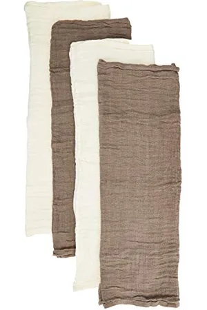 Pippi Unisex Baby 4-pak pieluszek na chusteczki, chusteczki do przytulania lub pieluchy, zestaw odzieży kąpielowej, , (rozmiar producenta: 65 x 65)