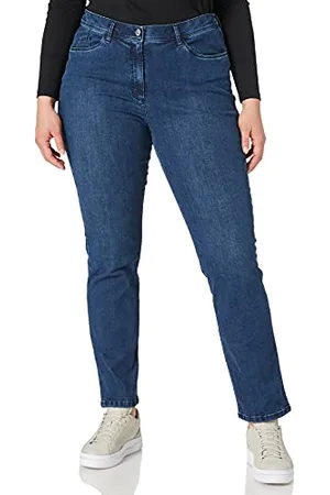 Brax By BRAX Damskie spodnie jeansowe, slim fit, styl Pamina, stretch, z gumowym ściągaczem, , 46 PL