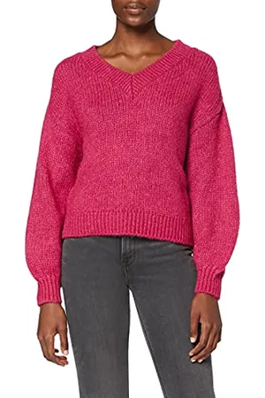 NA-KD Damski sweter z dzianiny z dekoltem w serek, , S