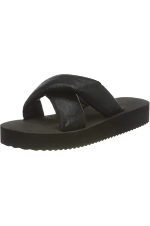 flip*flop Damskie sandały na platformie chip, czarny - - 36 EU