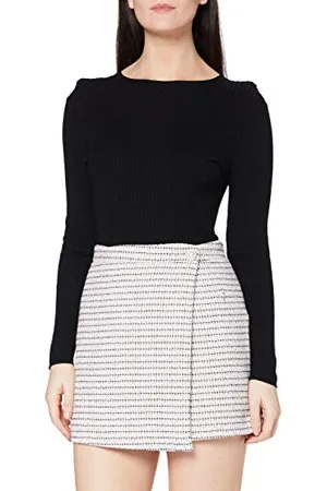 Miss Selfridge Damen Grey Boucle Mini Spódnica Rock, , 38