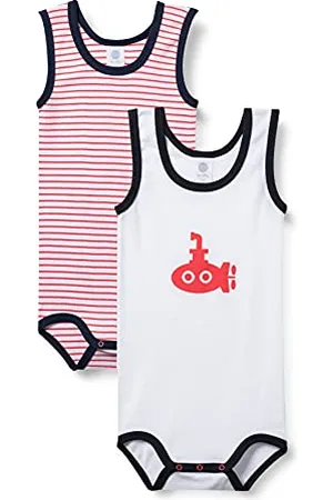 Sanetta Body chłopięce w dwupaku, białe, zestaw bielizny dla małych dzieci, , 68 cm