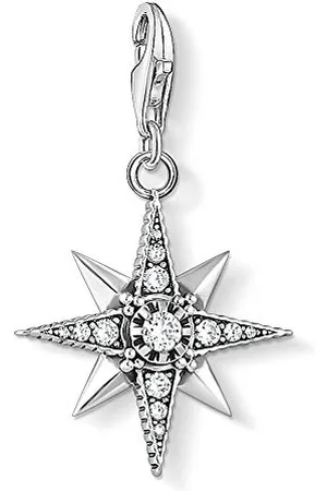 Thomas Sabo Damska zawieszka charm Royalty gwiazda czerniona 925 srebro szterlingowe 1756-643-14