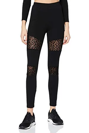 Urban classics Damskie legginsy z koronką, , XL