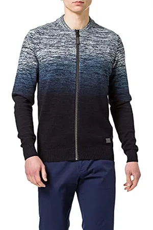 Camel Active Męska Kurtka z Dzianiny 4095215K10, Niebieski Night Blue, M