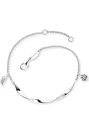 Engelsrufer Twist Damen Armband silber aus Sterling Silber mit kleinem Flügel und Zirkonia Anhänger silber - Karabinerverschluss - längenverstellbar - nickelfrei