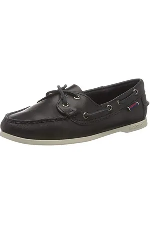 SEBAGO Damskie buty na łódź dla dziewcząt Jacqueline Waxy W, niebieski - -35.5 EU