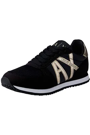 Armani Exchange Damskie sneakersy z mikrofibry Suede Lace Up, , 35 EU