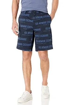 Armani Exchange Męskie szorty Navy Big Bold Logo Bermuda