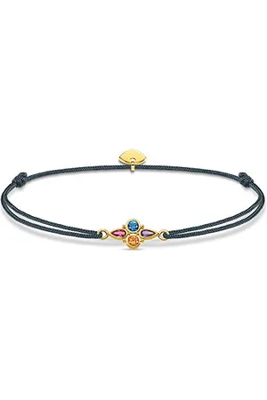 Thomas Sabo Damska bransoletka Little Secret kolorowe kamienie, srebro wysokiej próby 925, żółte złoto, LS076-300-7-L20v