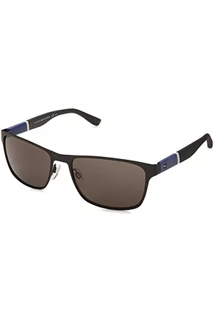 Tommy Hilfiger Mężczyzna Okulary przeciwsłoneczne - Męskie okulary przeciwsłoneczne TH 1283/S NR FO3 57, czarne (Bluewhtgry/BRW Grey)