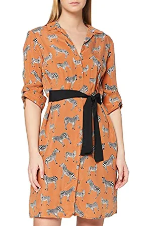 Yargıcı Yargıcı Sukienka damska Contrast Belted Shirt Dress, , 36