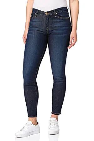 7 for all Mankind Damskie dżinsy The Skinny Crop Bair Rinsed Indigo