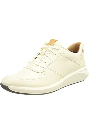 Clarks Damskie buty sportowe Un Rio Sprint, biały - White Combi Lea - 36 EU
