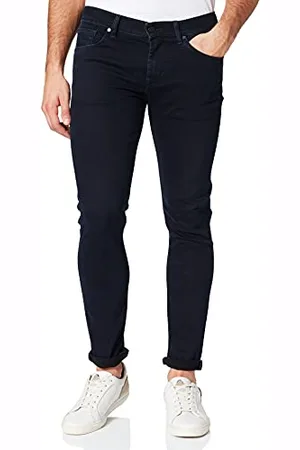 7 for all Mankind Męskie dżinsy Slimmy Tapered Luxe Performance Eco Blue Black, , 28W / 30L