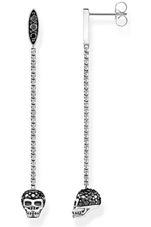 Thomas Sabo Damen Ohrstecker Totenkopf 925 Sterlingsilber, Geschwärzt H2164-643-11