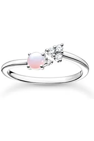 Thomas Sabo Damski pierścionek strzałka imitacja opalu połyskujący 925 srebro szterlingowe Biżuteria TR2345-166-7 e Srebro Sterling, 58, colore: srebro, cod. TR2345-166-7-58