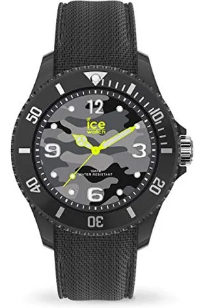 Ice-Watch Bastogne Anthracite - Szary mieszany zegarek z silikonowym paskiem - 016292 (Medium)
