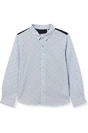 IKKS Klasyczna koszula dla dziewczynek Chemise Bleu Ciel Imprimé, , 12 Miesiące