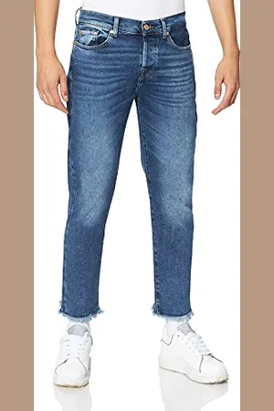 7 for all Mankind Damskie dżinsy Asher Luxe Vintage Rejoice ze Step Hem Distressed, , 30W / 30L