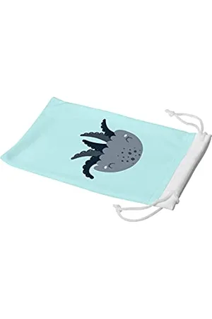 Bonamaison Etui na okulary z cyfrowym nadrukiem, etui na okulary przeciwsłoneczne, 100% bawełna, miękkie i smukłe, ochronne etui na okulary z zamknięciem na sznurek, 1 sztuka, 11 x 19 cm