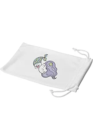 Bonamaison Etui na okulary z cyfrowym nadrukiem, etui na okulary przeciwsłoneczne, 100% bawełna, miękkie i smukłe, ochronne etui na okulary z zamknięciem na sznurek, 1 sztuka, 11 x 19 cm