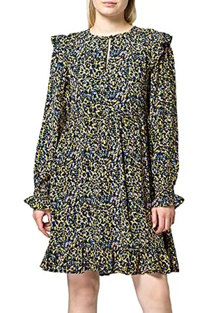 Scotch&Soda Sukienka damska z falbankami i nadrukiem, , M
