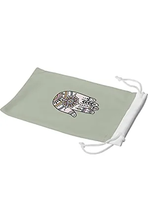 Bonamaison Etui na okulary z cyfrowym nadrukiem, etui na okulary przeciwsłoneczne, 100% bawełna, miękkie i smukłe, ochronne etui na okulary z zamknięciem na sznurek, 1 sztuka, 11 x 19 cm