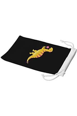 Bonamaison Etui na okulary z cyfrowym nadrukiem, etui na okulary przeciwsłoneczne, 100% bawełna, miękkie i smukłe, ochronne etui na okulary z zamknięciem na sznurek, 1 sztuka, 11 x 19 cm