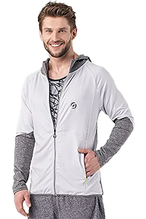 GIPARA FITNESS Męska kurtka z zamkiem błyskawicznym z kapturem, , M