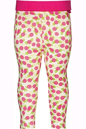 Playshoes Dziewczynki z wygodnymi legginsami kwiatowymi, Wielobarwny (oryginalny), 6-12 Miesiące