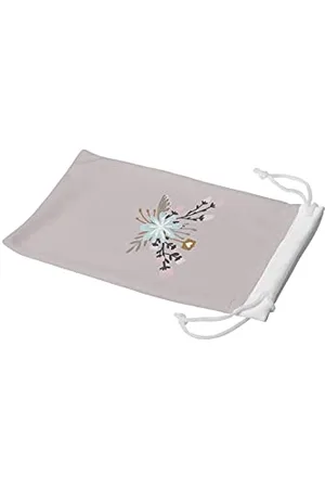 Bonamaison Etui na okulary z cyfrowym nadrukiem, etui na okulary przeciwsłoneczne, 100% bawełna, miękkie i smukłe, ochronne etui na okulary z zamknięciem na sznurek, 1 sztuka, 11 x 19 cm