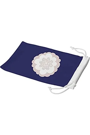 Bonamaison Etui na okulary z cyfrowym nadrukiem, etui na okulary przeciwsłoneczne, 100% bawełna, miękkie i smukłe, ochronne etui na okulary z zamknięciem na sznurek, 1 sztuka, 11 x 19 cm