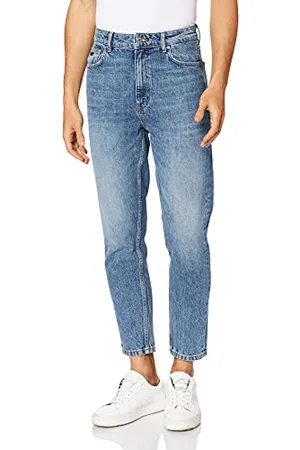 HUGO BOSS Damskie dżinsy MODERN MOM 2.0 Relaxed-Fit ze średnioniebieskiego denimu z bawełny organicznej, , 25