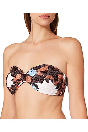 Seafolly Damski pierścionek z przodu bandeau bikini, , 36