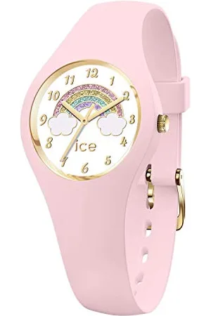 Ice-Watch ICE fantasia Rainbow pink - Dziewczęcy różowy zegarek z silikonowym paskiem - 018424 (Extra Small)