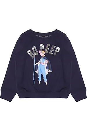 Popgear Disney Toy Story Bo Peep Crewneck Sweatshirt, Girls, Navy, Official Merchandise