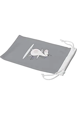 Bonamaison Etui na okulary z cyfrowym nadrukiem, etui na okulary przeciwsłoneczne, 100% bawełna, miękkie i smukłe, ochronne etui na okulary z zamknięciem na sznurek, 1 sztuka, 11 x 19 cm