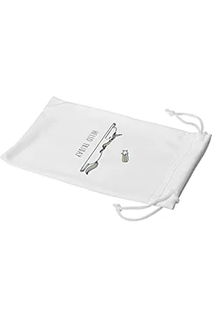 Bonamaison Etui na okulary z cyfrowym nadrukiem, etui na okulary przeciwsłoneczne, 100% bawełna, miękkie i smukłe, ochronne etui na okulary z zamknięciem na sznurek, 1 sztuka, 11 x 19 cm