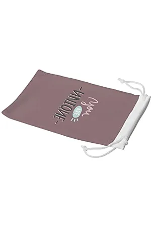 Bonamaison Etui na okulary z cyfrowym nadrukiem, etui na okulary przeciwsłoneczne, 100% bawełna, miękkie i smukłe, ochronne etui na okulary z zamknięciem na sznurek, 1 sztuka, 11 x 19 cm