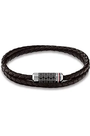 Tommy Hilfiger Biżuteria męska skórzana bransoletka brązowa - 2790325, Jeden rozmiar, Stal nierdzewna, Bez kamieni szlachetnych