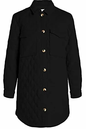 Object Damska kurtka pikowana OBJVERA Owen Long Quilt Jacket NOOS czarna 34