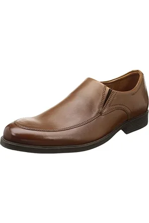 Clarks Męskie mokasyny Whiddon Step, Ciemna opalana Lea, 41 EU