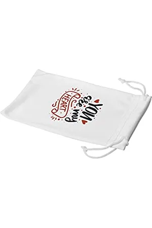 Bonamaison Etui na okulary z cyfrowym nadrukiem, etui na okulary przeciwsłoneczne, 100% bawełna, miękkie i smukłe, ochronne etui na okulary z zamknięciem na sznurek, 1 sztuka, 11 x 19 cm