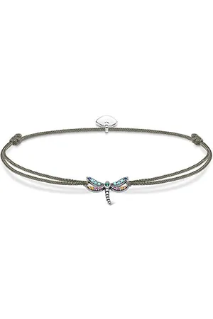 Thomas Sabo Bransoletka damska Little Secret Libelle czerniona srebro wysokiej próby 925 LS073-298-7-L20v