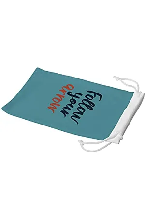 Bonamaison Etui na okulary z nadrukiem cyfrowym, etui na okulary przeciwsłoneczne, 100% bawełna, miękkie i cienkie, ochronne etui na okulary z zamknięciem na sznurek, 1 sztuka, 11 x 19 cm