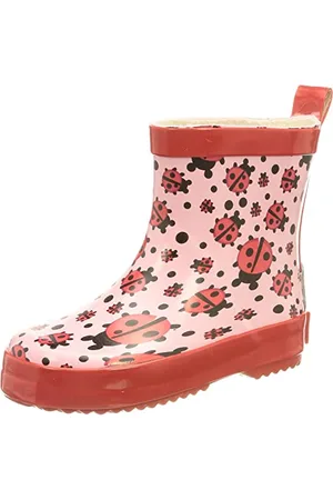 Playshoes Dziewczęce kalosze biedronka Nider buty wsuwane, różowy - 21 EU