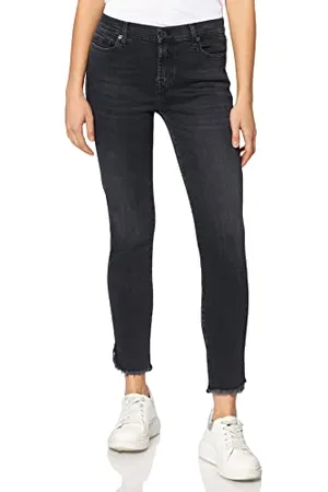 7 for all Mankind Damskie dżinsy The Skinny Crop Luxe Vintage Any Time z frayed Curved Hem, , 28W / 30L
