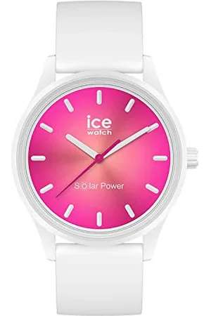 Ice-Watch Kobiety - Ice Solar Power Coral Reef - Montre Blanche Pour Femme Avec Bracelet En Silicone - 019030 (Medium) Zegarek, , 40 mm
