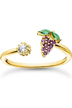 Thomas Sabo Pierścionek w kolorze winogronowym, srebrny, pozłacany TR2354-971-7-48